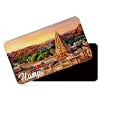 dhcrafts Rectangular Rubber Fridge Magnet/Magnetic Card Multicolor Karnataka Hampi Design Pack of 1 (8.6cm x 5.4cm)