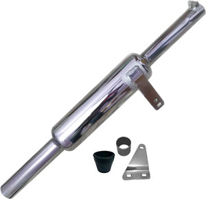 dhe best indori model chrome glasswool  filter royal enfield classic full exhaust system