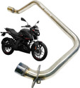 Dhe Best N160 Bend Pipe Heavy-Duty Exhaust Replacement for N160 Bajaj NA Full Exhaust System