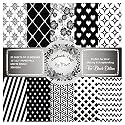 Dheett The Black Edition Scrapbooking Paperpack 12 Inches 20 Decorative Craft Scrapbook Paper Designer Sheets 300 GSM Matte Finish Perfect for Making Greeting Cards Envelops and Albums - Pack of 1