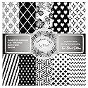 Dheett The Black Edition Scrapbooking Paperpack 6 Inches 20 Decorative Craft Scrapbook Paper Designer Sheets 300 GSM Matte Finish Perfect for Making Greeting Cards Envelops and Albums - Pack of 1