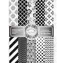 Dheett The Black Edition Scrapbooking Paperpack A4 20 Decorative Craft Scrapbook Paper Designer Sheets 300 GSM Matte Finish Perfect for Making Greeting Cards Envelops and Albums - Pack of 1