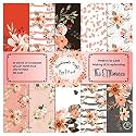 Dheett The Effloresce Scrapbooking Paperpack 12 Inches 20 Decorative Craft Scrapbook Paper Designer Sheets 300 GSM Matte Finish Perfect for Making Greeting Cards Envelops and Albums - Pack of 1