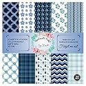 Dheett Forget Me Not Scrapbooking Paperpack 12 Inches 20 Decorative Craft Scrapbook Paper Designer Sheets 300 GSM Matte Finish Perfect for Making Greeting Cards Envelops and Albums - Pack of 1