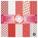 Dheett Heartilicious Scrapbooking Paperpack 12 Inches 20 Decorative Craft Scrapbook Paper Designer Sheets 300 GSM Matte Finish Perfect for Making Greeting Cards Envelops and Albums - Pack of 1