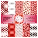 Dheett Heartilicious Scrapbooking Paperpack 6 Inches 20 Decorative Craft Scrapbook Paper Designer Sheets 300 GSM Matte Finish Perfect for Making Greeting Cards Envelops and Albums - Pack of 1