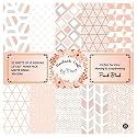 Dheett Peach Blush Scrapbooking Paperpack 12 Inches 20 Decorative Craft Scrapbook Paper Designer Sheets 300 GSM Matte Finish Perfect for Making Greeting Cards Envelops and Albums - Pack of 1