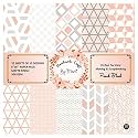 Dheett Peach Blush Scrapbooking Paperpack 6 Inches 20 Decorative Craft Scrapbook Paper Designer Sheets 300 GSM Matte Finish Perfect for Making Greeting Cards Envelops and Albums - Pack of 1