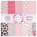 Dheett Pink Love Scrapbooking Paperpack 12 Inches 18 Decorative Craft Scrapbook Paper 2 Designer Tag Sheets 300 GSM Matte Finish Perfect for Making Greeting Cards Envelops and Albums - Pack of 1