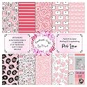 Dheett Pink Love Scrapbooking Paperpack 6 Inches 18 Decorative Craft Scrapbook Paper 2 Designer Tag Sheets 300 GSM Matte Finish Perfect for Making Greeting Cards Envelops and Albums - Pack of 1