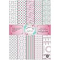 Dheett Pretty in Pink Scrapbooking Paperpack A4 20 Decorative Craft Scrapbook Paper Designer Sheets 300 GSM Matte Finish Perfect for Making Greeting Cards Envelops and Albums - Pack of 1
