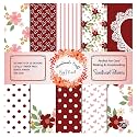 Dheett Sweetheat Blooms Scrapbooking Paperpack 12 Inches 20 Decorative Craft Scrapbook Paper Designer Sheets 300 GSM Matte Finish Perfect for Making Greeting Cards Envelops and Albums - Pack of 1