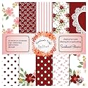 Dheett Sweetheat Blooms Scrapbooking Paperpack 6 Inches 20 Decorative Craft Scrapbook Paper Designer Sheets 300 GSM Matte Finish Perfect for Making Greeting Cards Envelops and Albums - Pack of 1