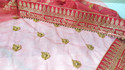 dhenulace Net Embroidered Red Women Dupatta