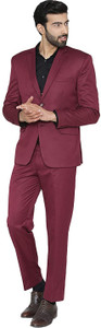 dhingra men 2-piece formal suit solid suit