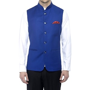 Dhingra Mens Solid Nehru Jacket