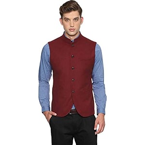 Dhingra Mens Solid Nehru Jacket