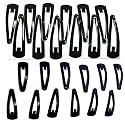 Dhiya fashions and supplies Girls/Women's Tic Tac hair Clips Combo of 24 Pieces (Black)