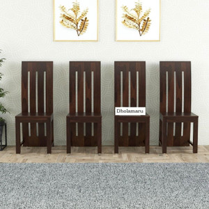 dholamaru solid sheesham wood set of 4 poster dining chairs for dining roomstudy room solid wood dining chair