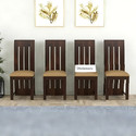 Dholamaru Solid Sheesham Wood Set Of 4 Cushion Dining Chairs For Dining Room|Study Room Solid Wood Dining Chair