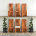 Dholamaru Solid Sheesham Wood Set Of 6 Poster Dining Chairs For Dining Room|Study Room Solid Wood Dining Chair