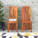Dholamaru Solid Sheesham Wood Set Of Two Poster Dining Chairs For Dining Room|Study Room Solid Wood Dining Chair
