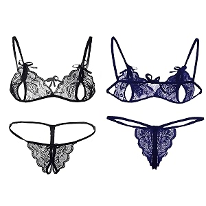 dhrexv women baby doll bra panty dress nightwear designer lace transparent net western dress sexy wear for nights1 set free size blacknavy blue