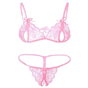 dhrexv women baby doll bra panty dress nightwear designer lace transparent net western dress sexy wear for nights1 set free size baby pink