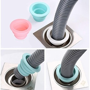 drain pipe seal hose silicone plugsilicone sealing plug kitchen pipe sewer seal ring washing machine drain multipurpose pipe connector bathroom kitchen laundry pack of 2 drain strainer  a