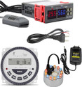DHRUV-PRO STC-3028 Dual LED Thermometer Hygrometer + 24V Fogger + Timer Switch TM619H-2 Multipurpose Controller