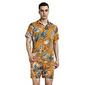 DHRUVI TRENDZ Men’s Co-Ord Set | Stylish Shirt &amp; Shorts Combo for Men | Casual Printed Matching Set | Half Sleeve Summer Outfit | Trendy Beachwear &amp; Vacation Set | Regular Fit CoOrd Set for Men