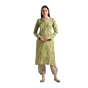 DHRUVI TRENDZ Cotton Blend Kurta Set for
