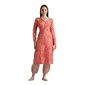 DHRUVI TRENDZ Cotton Blend Kurta Set for