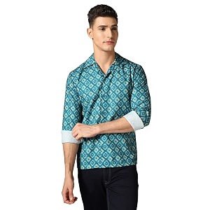 DHRUVI TRENDZ Mens Rayon Regular Fit Casual