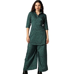 DHRUVI TRENDZ Rayon Co-Ord Set For Women