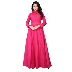DHRUVI TRENDZ Womens Cotton Regular Fit Kurta