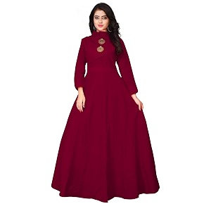 DHRUVI TRENDZ Womens Cotton Regular Fit Kurta