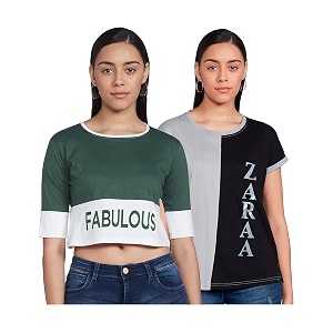 DHRUVI TRENDZ Womens Regular Fit TOP