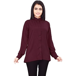 DHRUVI Trendz Womens Solid Crepe Regular Fit