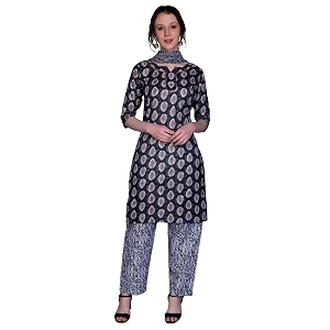 DHRUVI TRENDZ Womens Cotton Blend Women Kurta