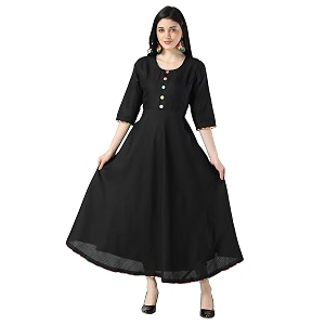 DHRUVI TRENDZ Women Rayon Anarkali Kurta