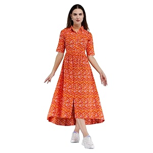Dhruvi Womens Rayon Anarkali Maternity Dress