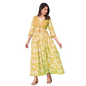 Dhruvi Womens Rayon Anarkali Maternity Dress