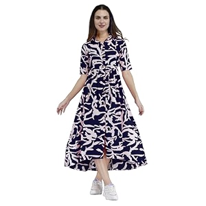 Dhruvi Womens Rayon Anarkali Maternity Dress