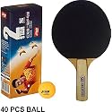 DHS TT Ball 40MM 2 Star Orange (10 Pcs Box) 40 PCS with Smart PRO TT BAT Star