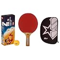 DHS TT Ball 40MM 2 Star Orange (10 Pcs Box) 30 PCS with Smart PRO TT BAT Moon and DHS BAT Cover