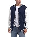 DHSPKN Men's Varsity Baseball Jackets Causal Slim Fit Varsity Letterman Jacket Boys Bomber Jackets