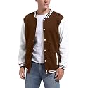 DHSPKN Men's Varsity Baseball Jackets Causal Slim Fit Varsity Letterman Jacket Boys Bomber Jackets