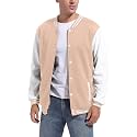 DHSPKN Men's Varsity Baseball Jackets Causal Slim Fit Varsity Letterman Jacket Boys Bomber Jackets