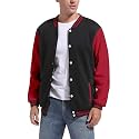 DHSPKN Men's Varsity Baseball Jackets Causal Slim Fit Varsity Letterman Jacket Boys Bomber Jackets